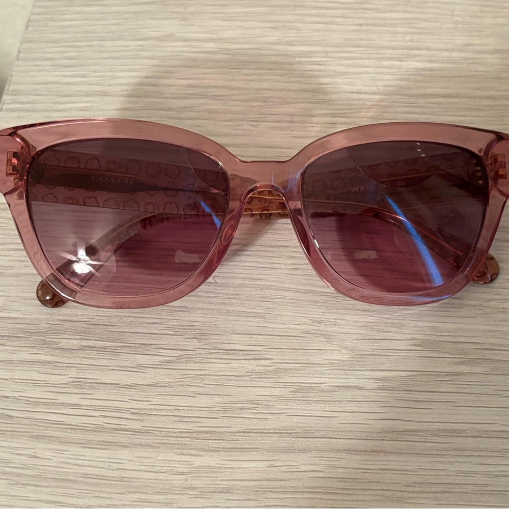 Coach Pink Transparent Sunglasses - Women's Accessories